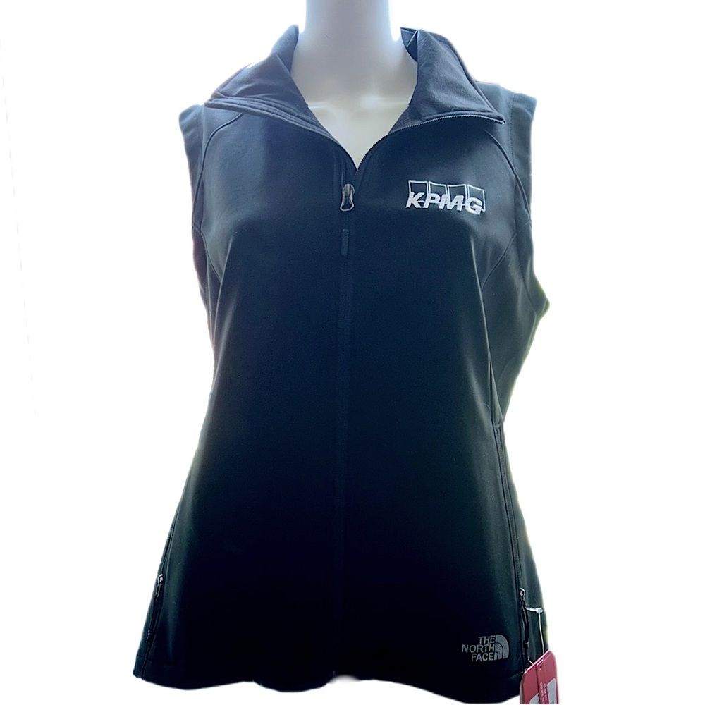North Face Ladies Ridgeline Soft Shell Black Vest - KPMG Company - Size Large